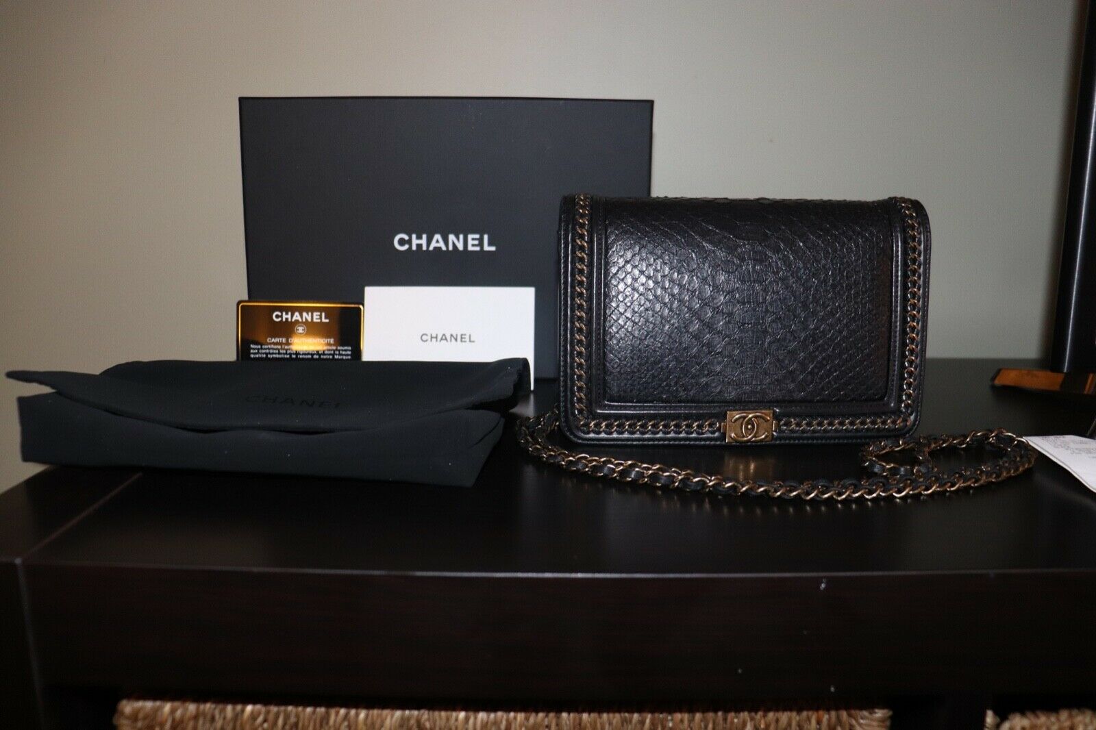 Chanel Boy Python Bag